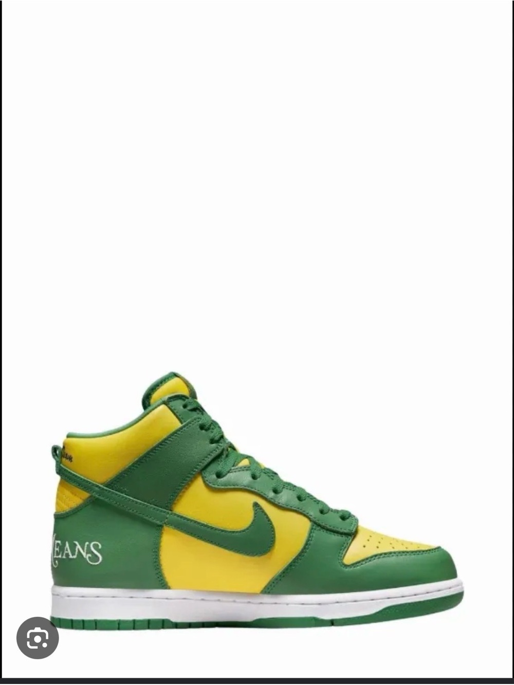 Nike x Supreme SB Dunk “by any means” High-Top Sneakers in Green & Yellow
